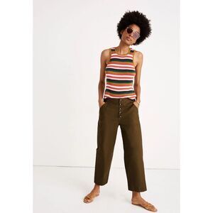 Madewell Greenwich relaxed army fatigue green 33 pants
